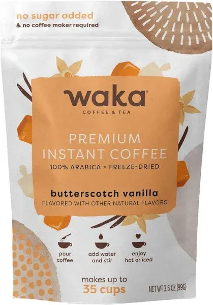 Waka Butterscotch Instant Coffee Sample Packet