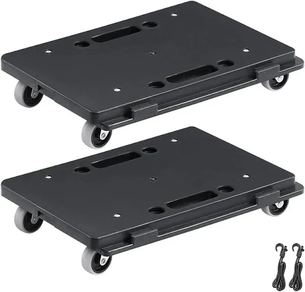 VEVOR Furniture Dolly Heavy Duty Mover with Wheels 2 Packs Total 1000 lbs Load