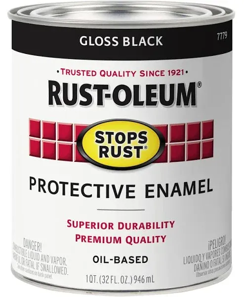 Rust-Oleum Stops Rust Oil-Based Enamel Interior/Exter<wbr/>ior Paint - Black Gloss