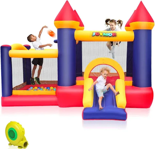 JOYMOR Inflatable Bounce Slide Castle House Air Blower