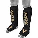 RDX Si Gel Padded Shin Guards Leg Instep Protection Pads for MMA, BJJ, Kickboxing, Muay Thai, Training - Blue - Large