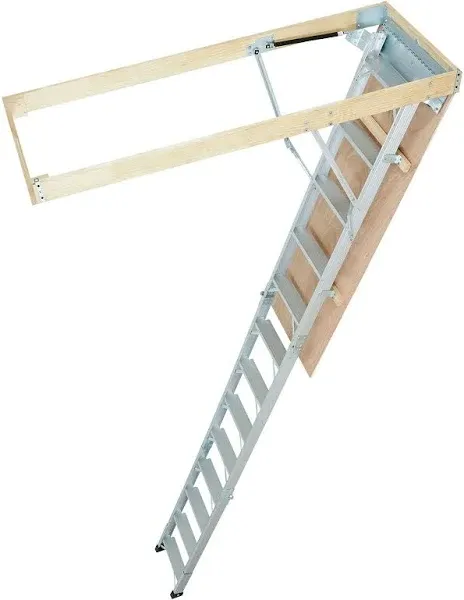 VEVOR Attic Ladder Foldable, 350-pound Capacity, 22.5" x 63", Multi-Purpose Aluminium Extension, Lightweight and Portable, Fits 9.5'-12' Ceiling Heights, Convenient Access to Your Attic Standard