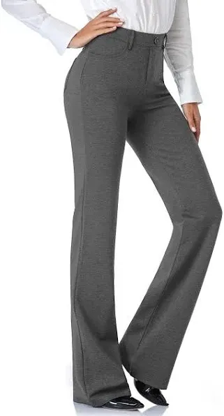 Tapata Women's 28''/30''/32''/34'' Stretchy Bootcut Dress Pants with Pockets Tall, Petite, Regular for Office Work Business