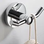 Kraus Elie Bathroom Robe and Towel Double Hook - Chrome