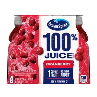 Ocean Spray 100% Cranberry Juice (6 x 10.47 oz)