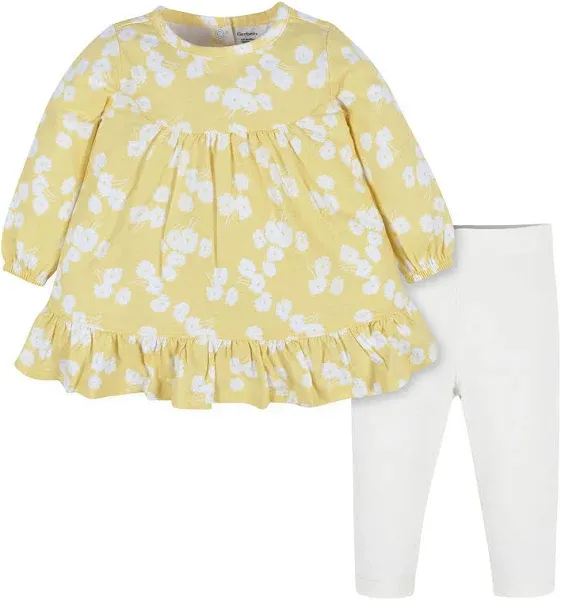 Gerber Baby Girls Toddler 2-Piece Long Sleeve Dress & Leggings Set