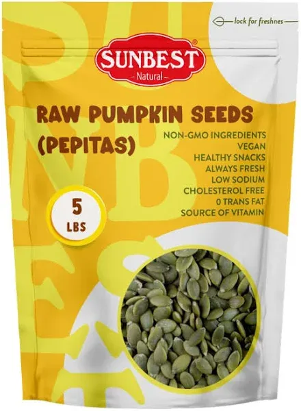 Sunbest Shelled Unsalted Raw Pumpkin Seeds