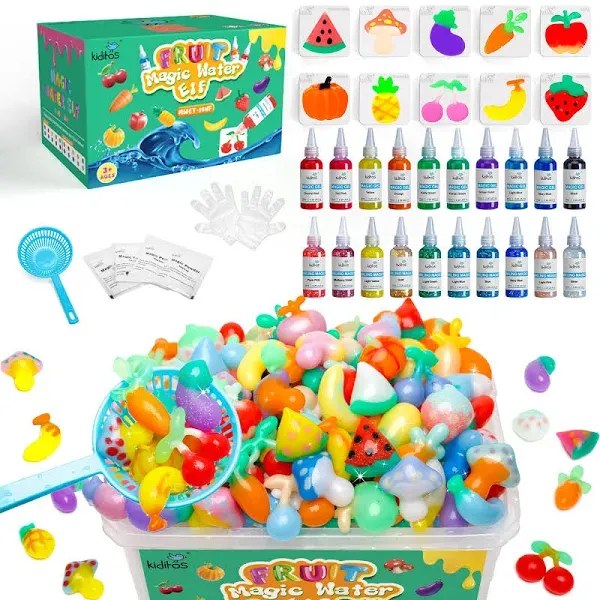 Magic Water Elf Toy Kit,Aqua Fairy Gel Kit with 65ML, 20 Fruit Colors 