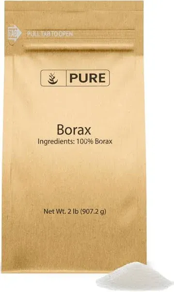 Pure Original Ingredients Borax (1 lb), Multipurpose Cleaning Natural Agent, Ideal Slime Ingredient