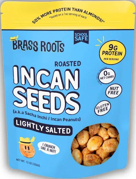 Brass Roots Organic Roasted Sacha Inchi Seeds Lightly Salted | Keto Paleo All...