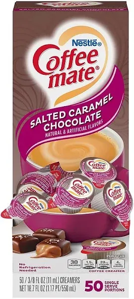 Coffee Mate Liquid Coffee Creamer Salted Caramel Chocolate 50/Box