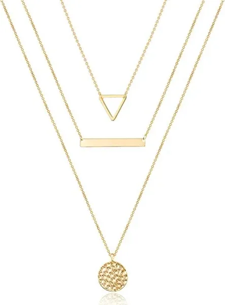 14K Gold Plated Adjustable Y Pendant Choker Necklace