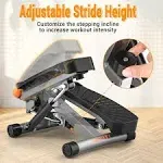 Steppers for Exercise at Home,Adjustabl<wbr/>e Height Mini Stepper with Resistance 