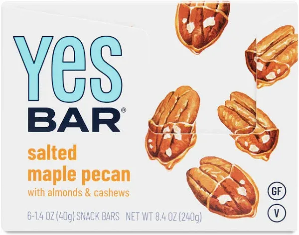 YES Bar Salted Maple Pecan Snack Bar