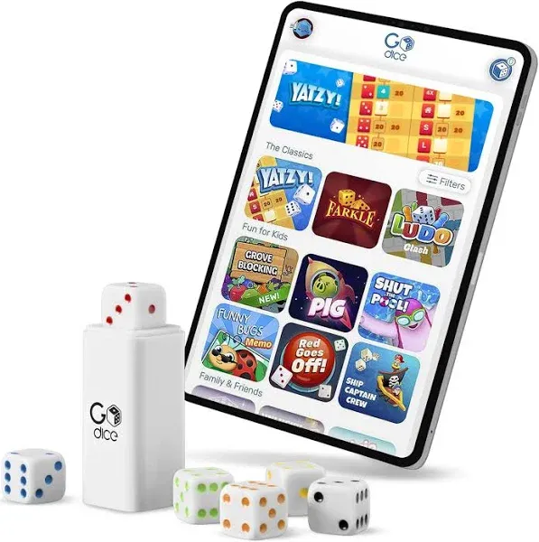 GoDice Full Pack - 6 Smart Connected Dice. Brings The Best Dice Games of All ...