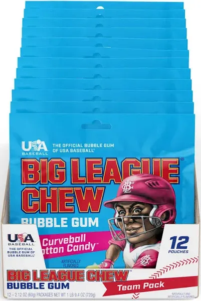 Big League Chew Curveball Cotton Candy Gum