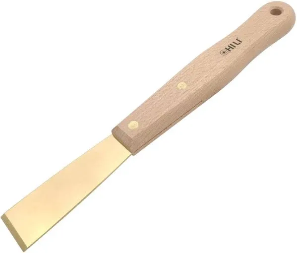 Tools 114 Brass Scraper with Long Beech Wooden Handle NonScratch NonSpark