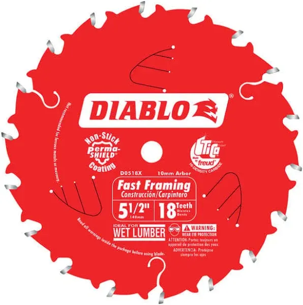 Diablo 5-1/2 in. x 18 Tooth Fast Framing Saw Blade