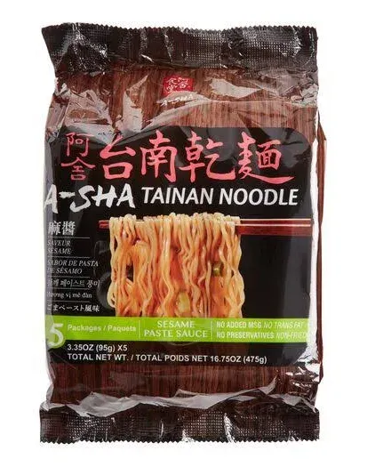 World Market A-Sha Tainan Noodles with Sesame Paste Sauce (5 Pack)