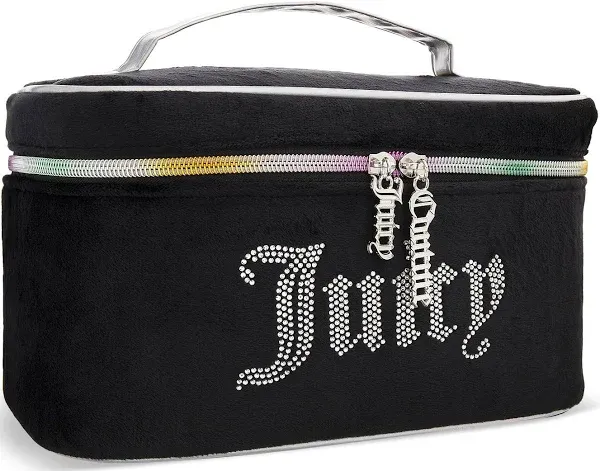 Juicy Couture Women&#039;s Cosmetics Bag - Travel Makeup and Toiletries Train Case...