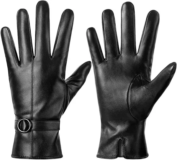 Dsane Women's Touchscreen Texting Warm Driving Lambskin Gloves