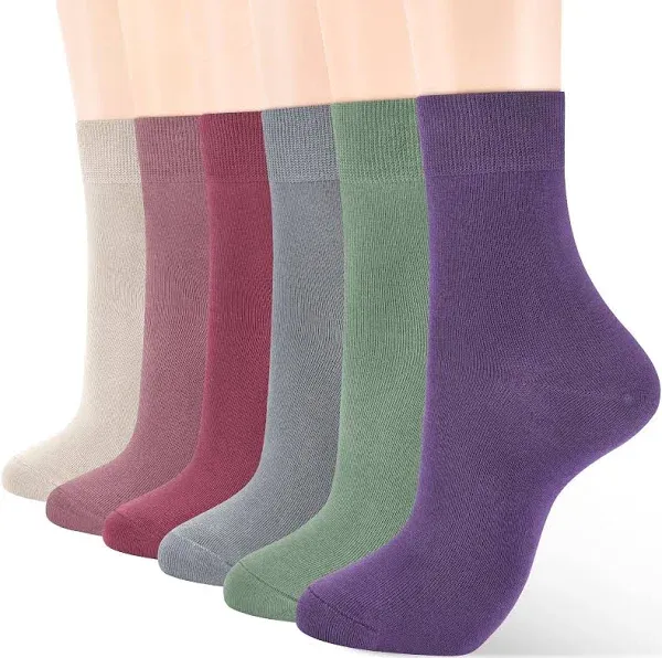 ATBITER Women Thin Cotton Socks,Soft Cotton Bootie Socks Women Above Ankle Crew Socks