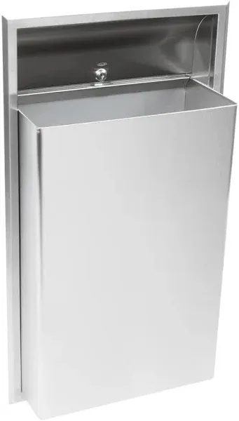 Bobrick B-3644 Stainless 12 Gallon Recessed Waste Receptacle