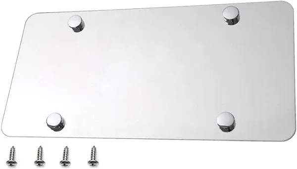 LFPartS Plain Blank Stainless Steel License Plate Polished Mirror