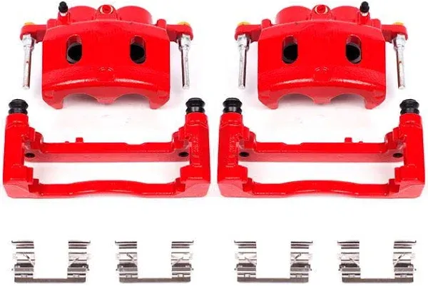 PowerStop Red Powder Coated Calipers Fits 2017-2020 Cadillac Escalade ESV