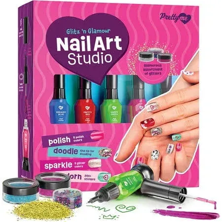 Nail Art Studio for Girls - Nail Polish Kit for Kids Ages 7-12 Years Old - 