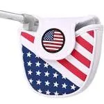 USA Mallet Putter Cover Headcover Magnetic Golf Head Covers Headcovers Club Protective Equipment for Scotty Cameron Odyssey Two Ball Taylormade Durable