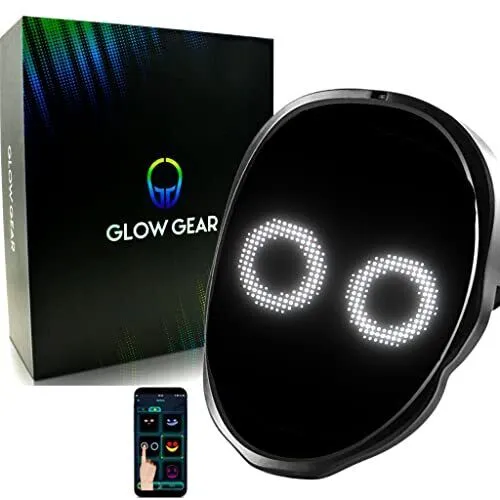 Face Transforming LED Mask, App Controlled Light Up Mask with 115 Pre Installed Patterns and Static Faces