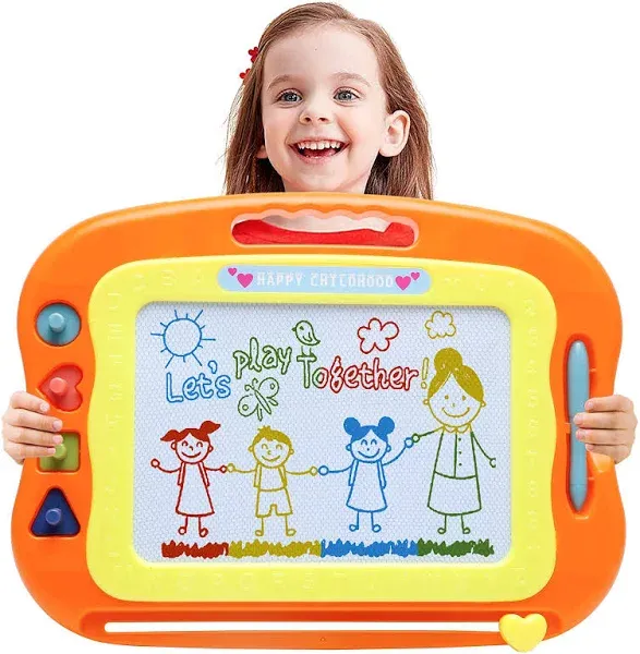 Magnetic Drawing Board Toddler Toys for Boys Girls, 17 Inch Erasable Doodle Boar