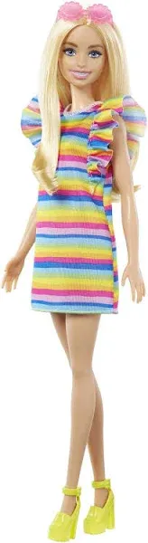 Barbie Fashionistas Braces Rainbow Dress Doll