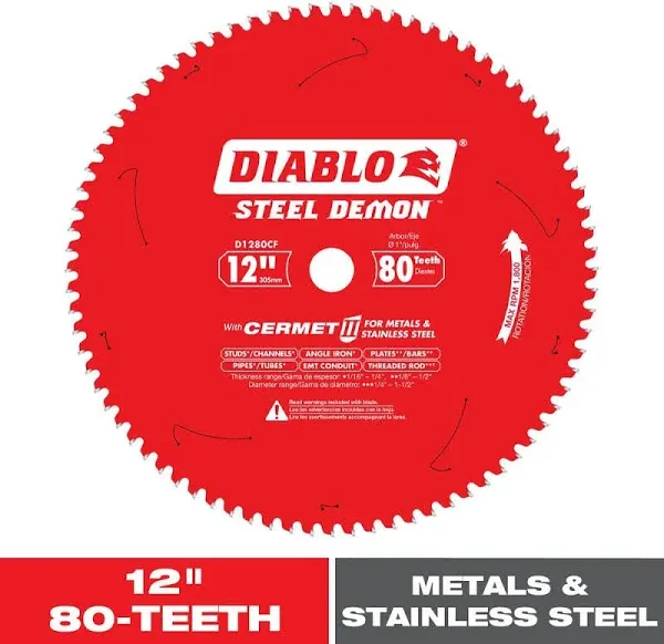 Diablo Demon Cermet II Saw Blade D1280CF