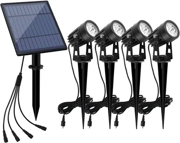 APONUO Solar Spotlights Landscape Lights Low Voltage Outdoor Solar Landscape Lig