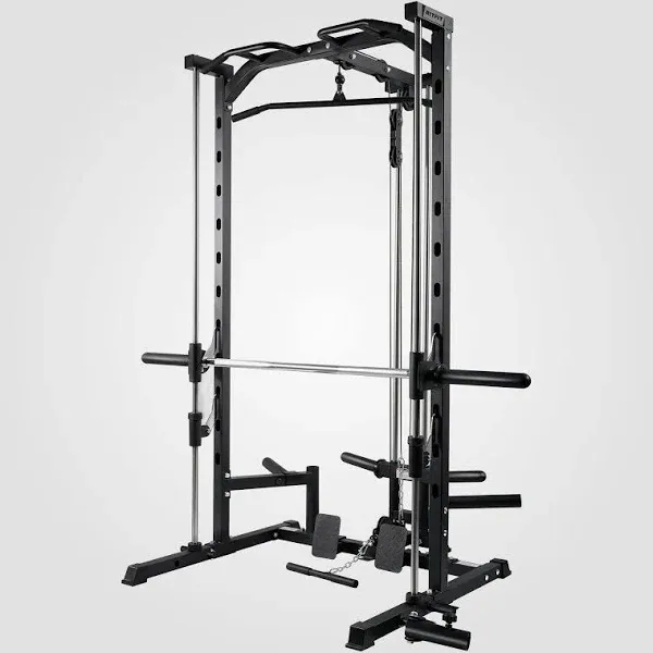 RitFit PSR05 2.0 Multifunctional Smith Machine Power Rack with LAT-Pull Down System