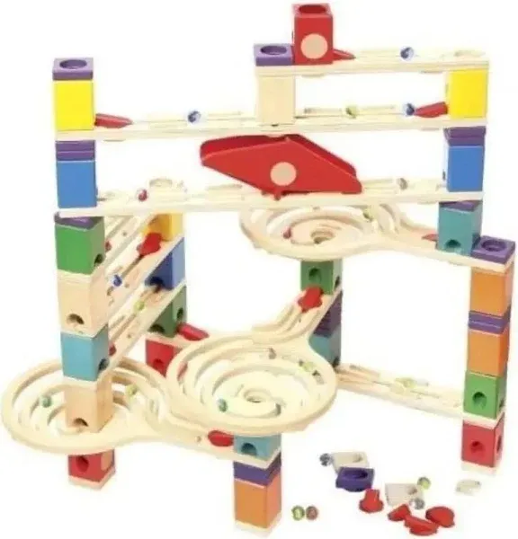 Hape Quadrilla Wooden Marble Run Construction - Vertigo - Quality Time Playing T