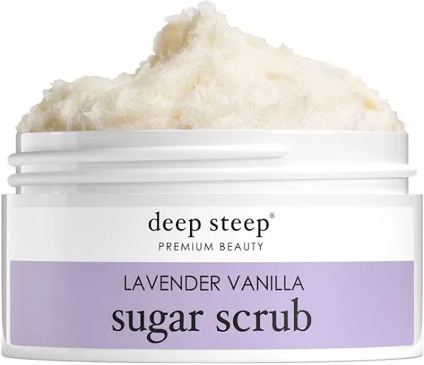 Deep Steep Premium Beauty Sugar Scrub Lavender Vanilla 8 Oz