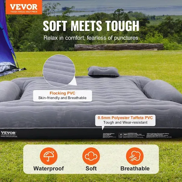 VEVOR Truck Bed Air Mattress, for 6-6.5 ft Full Size Truck Beds, Inflatable Air 