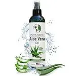 Earths Daughter Organic Aloe Vera Gel from 100% Pure and Natural Cold Pressed Aloe - Great for Face - Hair- Sunburn - Bug Bites - 8 oz Soothes and Hyd