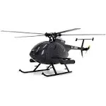 YX C189 MD500E 150-size 6-Axis Gyro Stabilized RTF Scale Helicopter w/ Weapons - Black