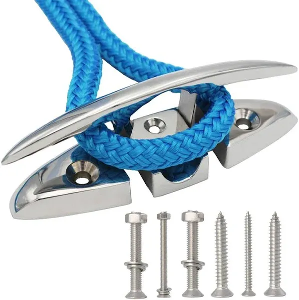 VEITHI 5inch 316 Stainless Steel Boat Folding Cleat