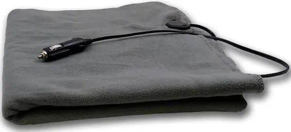 Schumacher Heated Blanket for Cars, Trucks, and RVs- Gray,12V