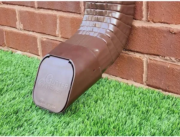 Guttergate Type A 3 in. x 4 in. Brown Plastic Downspout Extension