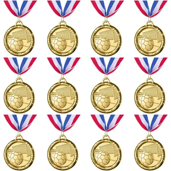 Abaokai 12 Pieces Soccer Medals Set