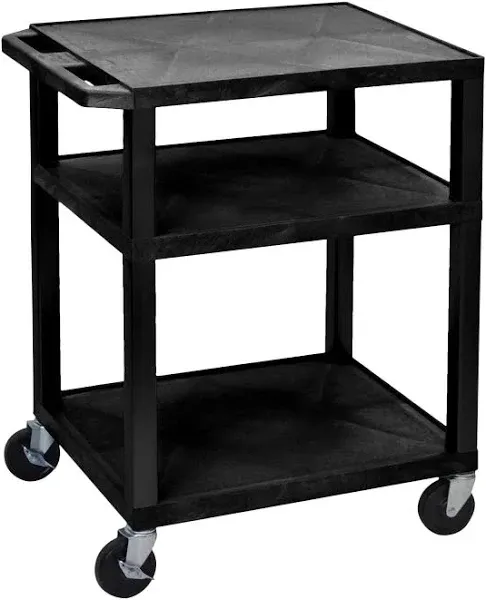 Luxor WT34E 34" 3-Shelf Electric AV Cart