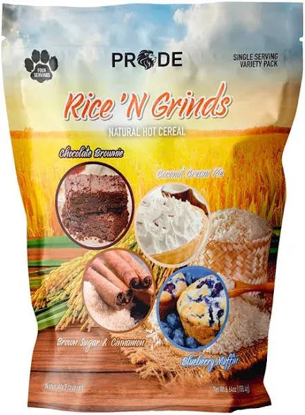 Pride Foods Rice 'N Grinds Hot Rice Cereal Variety Pack