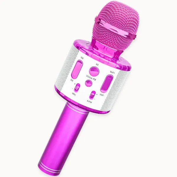 Move2Play, Kids Karaoke Microphone | Includes Bluetooth & Pre-Loaded Nursery Rhymes | Birthday Gift for Girls, Boys & Toddlers