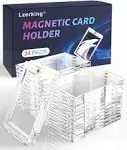 Lzerking Magnetic Card Holders, Acrylic, 24 Pack, 35PT One Touch Card Holder for Trading Card, Baseball Card, Sports Card